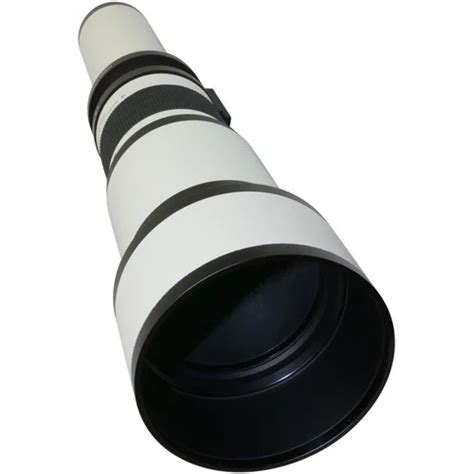 Opteka 650 1300mm F8 16 Preset Telephoto Zoom Lens For T Mount White