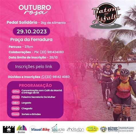 Búzios Realiza Pedal Solidário Neste Domingo Em Alusão Ao Outubro Rosa