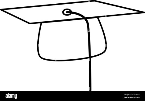 Simple Graduation Hat Icon Illustration Vector On White Background