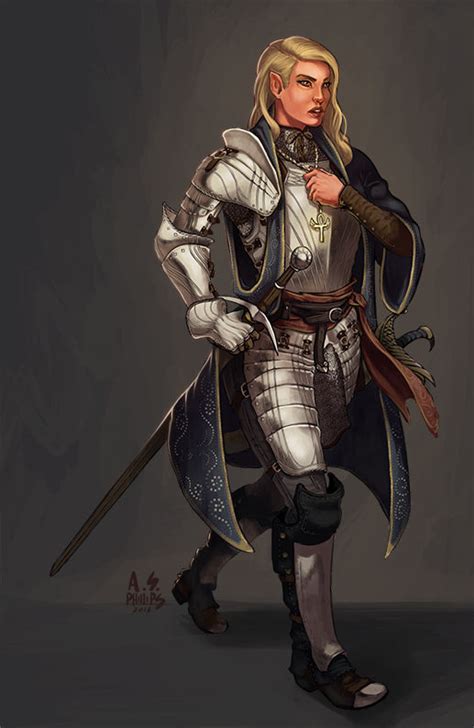 Concept Half Elf Soldier Cleric By Asphillipsart On Deviantart