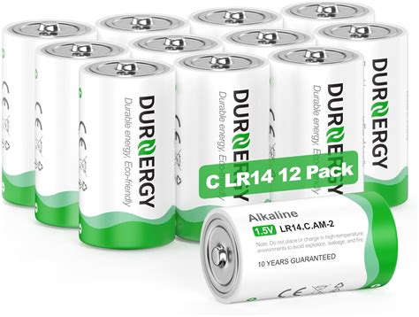 Amazon DURNERGY C Batteries 12 Pack Alkaline Battery C Size