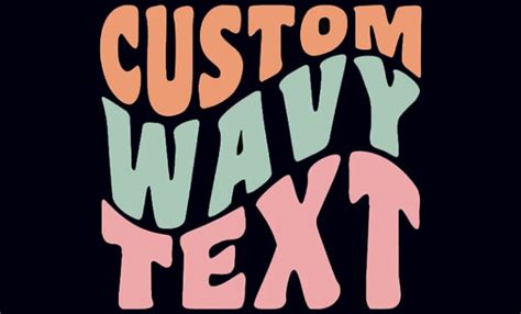 Create Custom Wavy Text Stacked Groovy Retro Png Design By Mikevdv2001