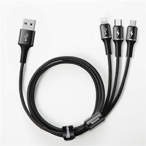 Baseus Halo 3in1 Usb Micro Usb Lightning Usb Typ C Cable 35a 1