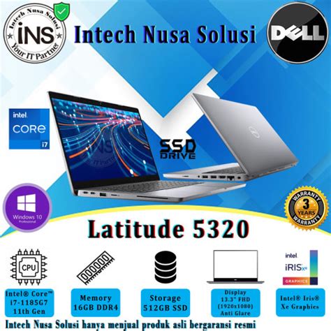 Jual DELL Latitude 5320 Intel Core I7 1185G7 16GB 512GB SSD WIN10PRO