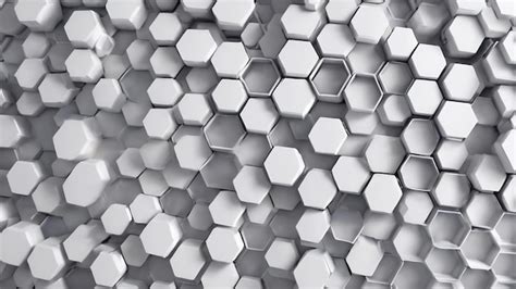 Premium AI Image | 3d white hex technology background