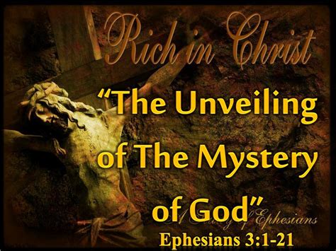 Ppt “the Unveiling Of The Mystery Of God” Powerpoint Presentation