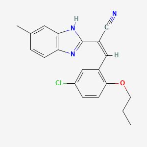 Z 3 5 Chloro 2 Propoxyphenyl 2 6 Methyl 1H Benzimidazol 2 Yl Prop