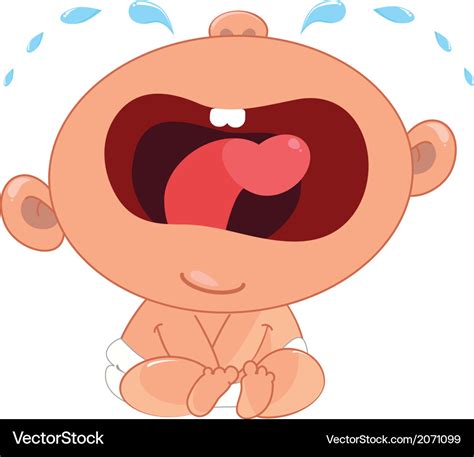 Baby Crying Royalty Free Vector Image VectorStock