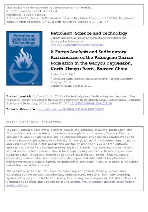 Pdf A Facies Analysis And Sedimentary Architecture Of The Paleogene