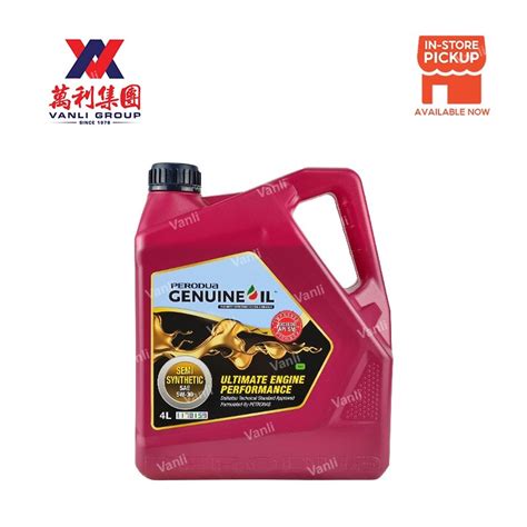 Perodua Genuine Engine Oil Sae Fully Synthetic W L Semi