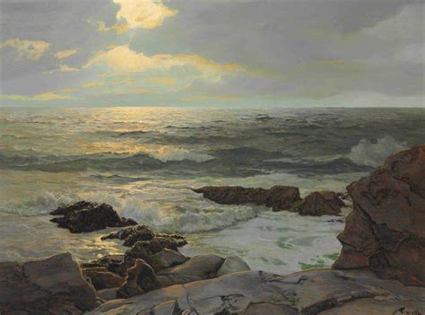 Frederick Judd Waugh 1861 1940 Sunset Rock Monhegan 19th Century