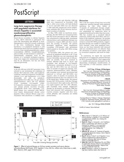 Pdf Long Term Suppressive Therapy With Pegylated Interferon For