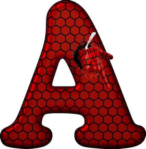 Alfabeto Decorativo Alfabeto Homem Aranha 01 PNG Letras