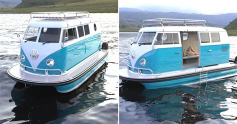 Company Makes Groovy Boats Modeled After Vintage Volkswagen Buses In