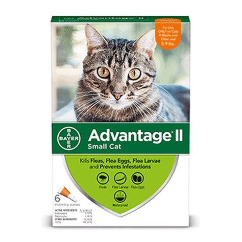 Advantage II Flea Prevention for Small Cats, 6 Monthly Treatments ...