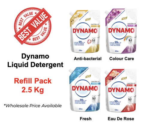 Dynamo Laundry Detergent Refill Pack Kg Anti Bacterial Colour