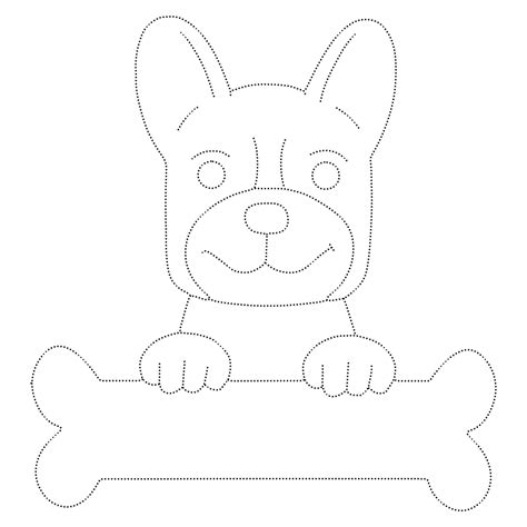 Printable Dog Tracing Worksheet coloring page - Download, Print or