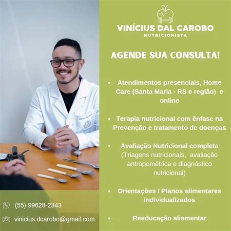 Nutricionista Em Santa Cruz Do Sul - nutri.viniciusdalcarobo | Santa Cruz do Sul RS