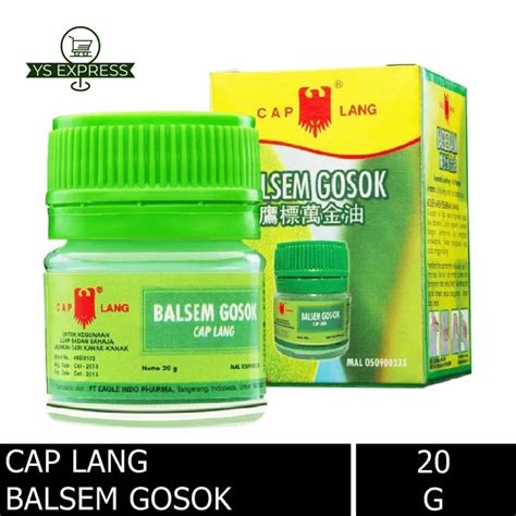 EAGLE BRAND Balm 20g Balsem Gosok CAP LANG 鹰标万金油 Lazada