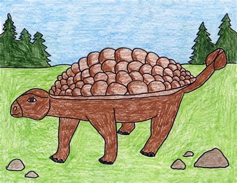 Draw an Ankylosaurus · Art Projects for Kids