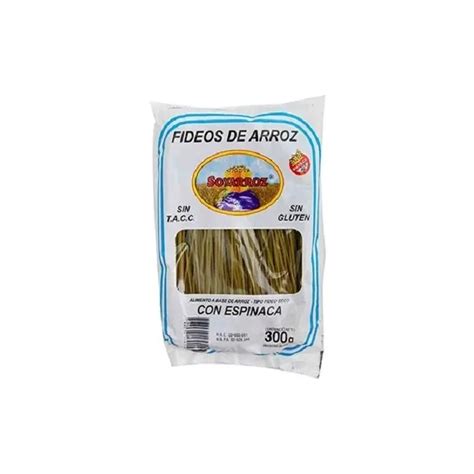 Fideos De Arroz Sabor Espinaca SoyArroz X 300grs