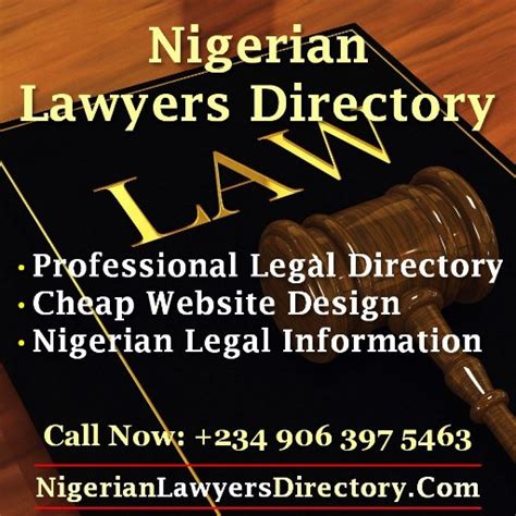 Nigerian Lawyers Directory Of Law Firms And Lawyers Lawyersnigeria