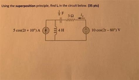 Solved Using The Superposition Principle Find Ix In The