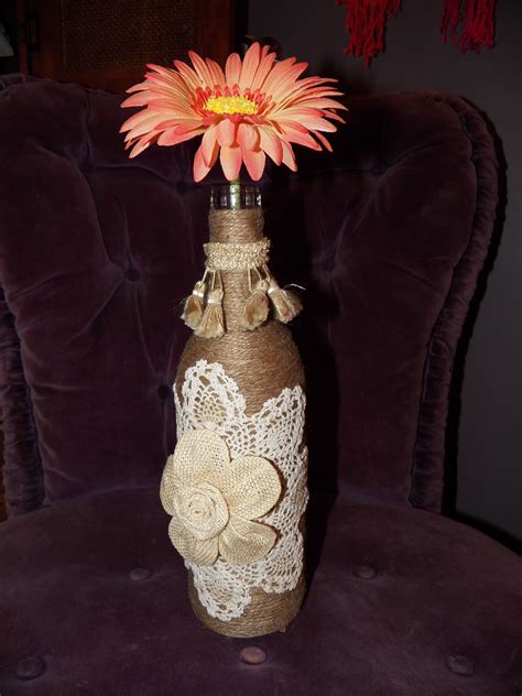 Repurposed Wine Bottle Vase Repurposed Wine Bottles Bottles