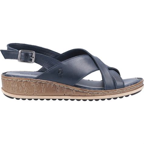 Hush Puppies Elena Navy Womens Cross Over Wedge Sandals Womens