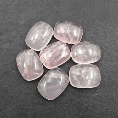 Natürlich Rose Quarz Kissen Cabochon Loser Stein Menge 8 Stück 13 18 MM