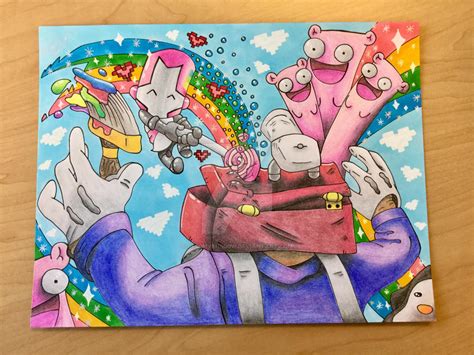 Castle Crashers - Pink Knight Smash by Gl00mySh4d0w on DeviantArt