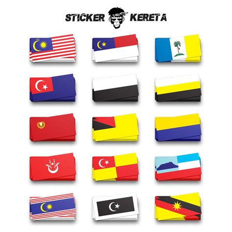 Sticker Bendera Malaysia Negeri Negeri Shopee Malaysia