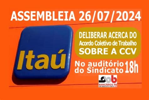 Sexta feira 26 bancários do Itaú deliberam acerca do acordo de