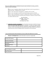 City Of Fort Worth Texas Encroachment Agreement Initiation Form