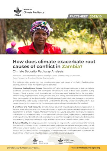 How Does Climate Exacerbate Root Causes Of Conflict In Zambia Climate