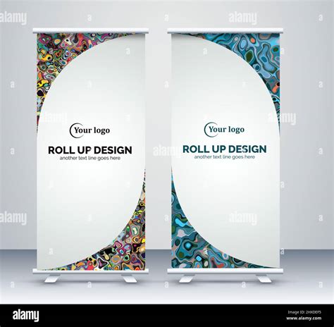 Roll Up Banner Stand Template Design Standee X Banner Template