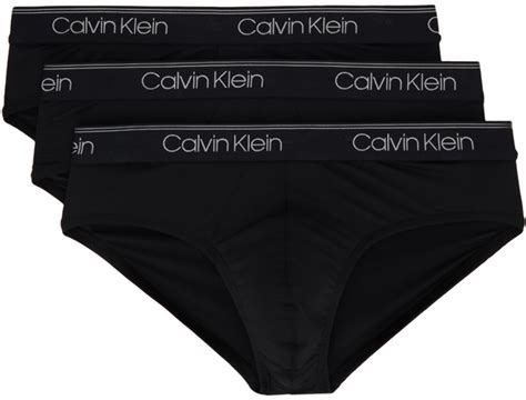 Calvin Klein Underwear Three Pack Black 1996 Hip Briefs Calvin Klein Underwear