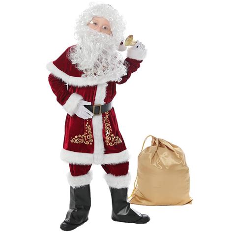 Kids Santa Costume Suit for Girls & Boys Full Sets