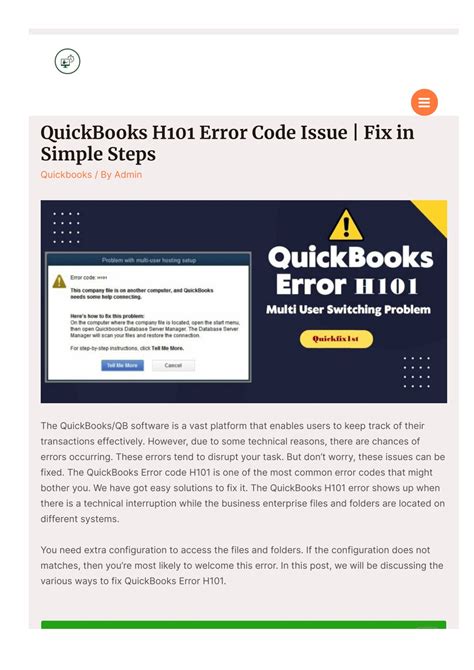 Ppt Quickbooks H Error Code Issue Powerpoint Presentation Free