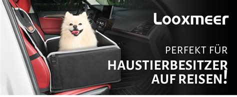 Looxmeer Hunde Autositz für Kleine Mittlere Hunde Vordersitz