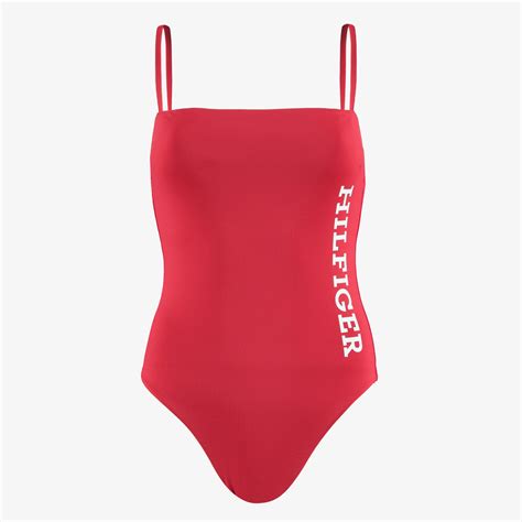 Tommy Hilfiger One Piece Kadın Kırmızı Mayo KADIN Mayo Bikini