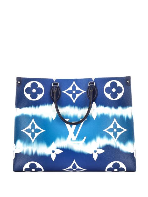 Louis Vuitton 100 Coated Canvas Blue Onthego Tote Limited Edition