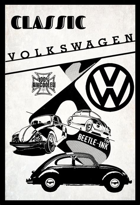 Vw Beetle Vintage Inspired Metal Sign Volkswagonclassiccars Vintage Volkswagen Classic Cars