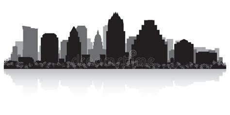 Austin Texas City Skyline Silhouette Stock Vector Illustration Of