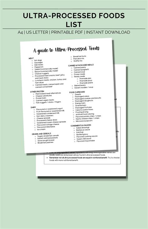 Ultra Processed Foods List, Foods to Avoid, Identify UPF Food, Ultra Processed Foods Examples ...