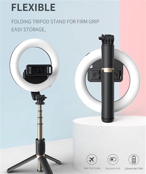 ขาตั้งกล้อง Techpro Portable Ring Light Selfie Stick With Tripod Stand