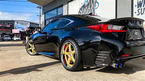 Lexus Rc Black With Gold Vertini Drift Wheel Wheel Front