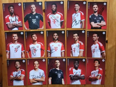 27 AUTOGRAMMKARTEN FC Bayern München 23 2023 24 Original Signiert Kane