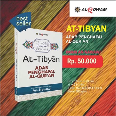 Jual Buku At Tibyan Adab Penghafal Al Qur An Imam An Nawawi Al