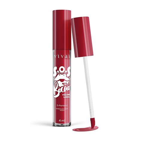 Gloss Labial Aumenta Volume Sos Bocao Red Velvet Vivai Shopee Brasil